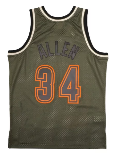 Cămașă Mitchell & Ness din jerseu verde