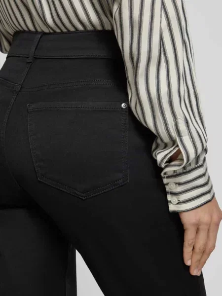 Jeansy o kroju slim fit z 5 Christian Berg Woman czarne