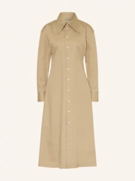 Ami Paris Sukienka W Stylu Koszuli beige beżowa