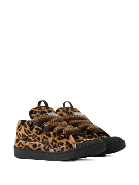Sneakerși Lanvin cu model leopard maro