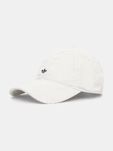 Джинсова шапка с козирка adidas Originals бяло