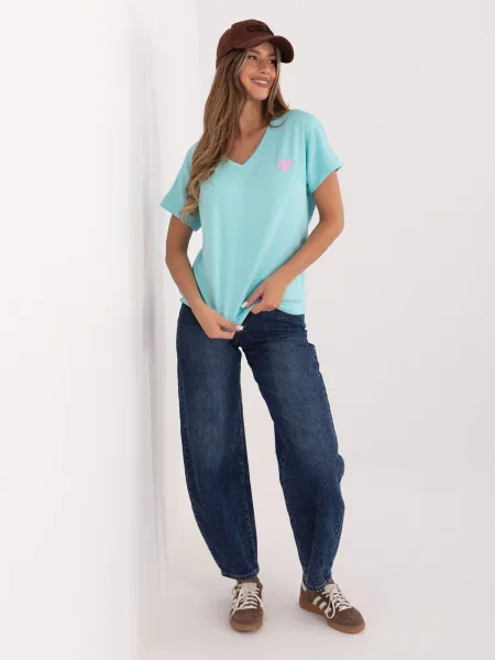 Bluză Relevance cu mâneci scurte albastru