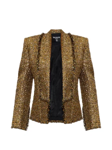 Sacou Balmain cu paiete din tweed