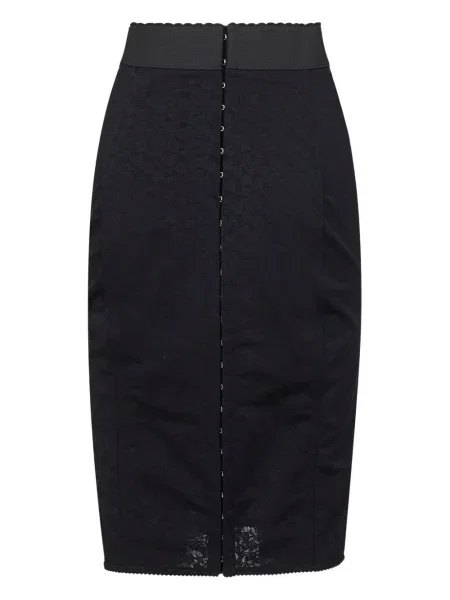 Osłona spódnica ołówkowa Dolce And Gabbana koronkowa do kolan czarna
