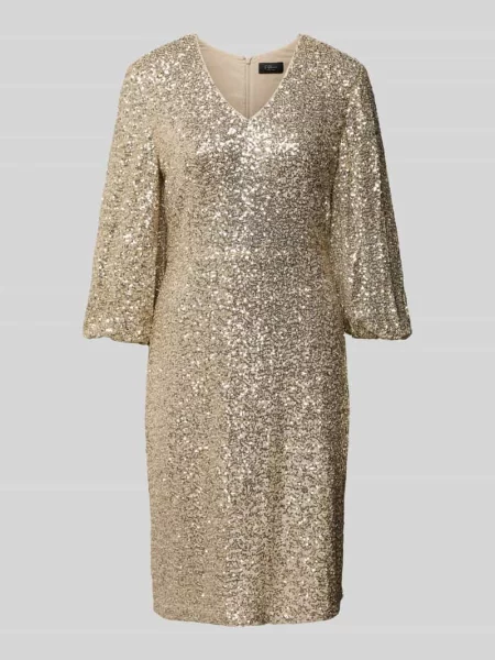 S.Oliver Black Label Sukienka Koktajlowa beige czarna