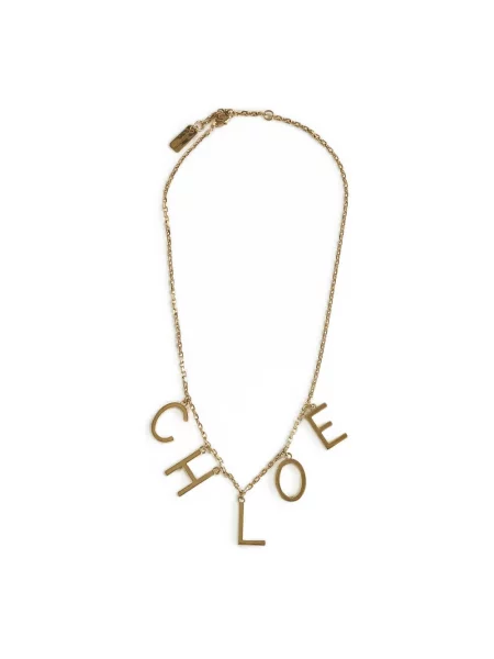 Naszyjnik Chloe z logo elegancki żółty