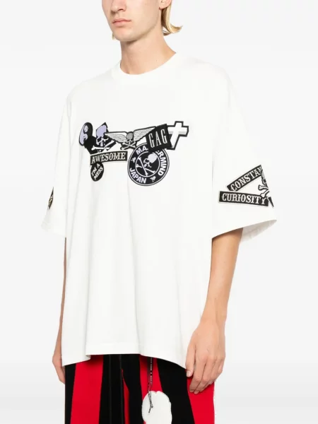 Tricou Mastermind Japan cu decolteu rotund alb