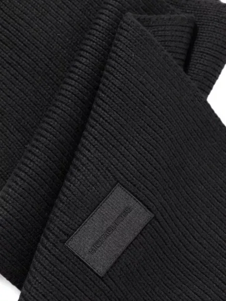 Fular Michael Michael Kors cu imagine tricotate cu legături alb