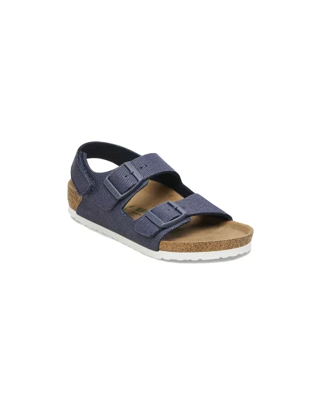 Birkenstock Milano HL Kids Canvas Narrow fit KobietyDzieci Sandały Birkenstock Size: niebieski