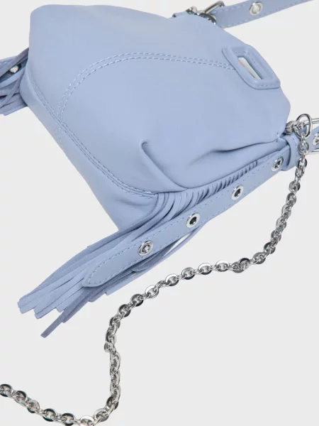 Шкіряна сумка Maje блакитна