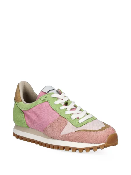 Sneakerși Novesta din piele de căprioară roz