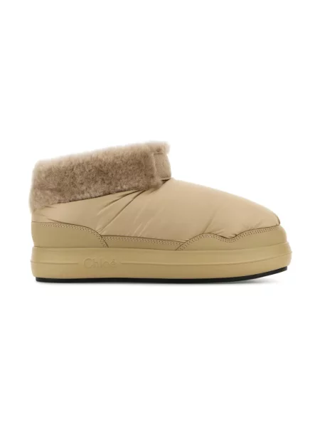 Buty do kostki Chloe skórzane brązowe