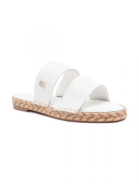 Tommy Hilfiger De piele șlapi alb