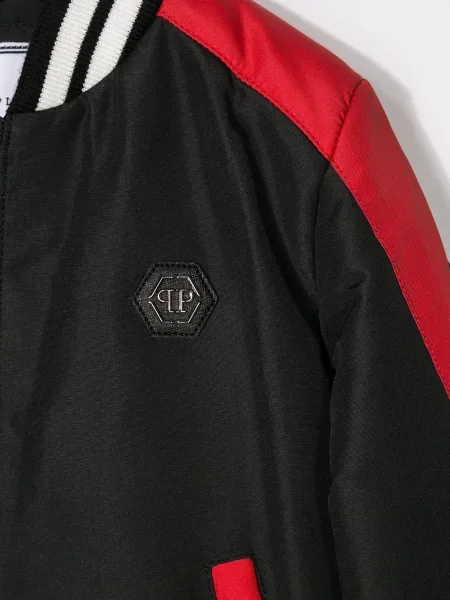 Kurtka bomber dziecięcy Philipp Plein czarny