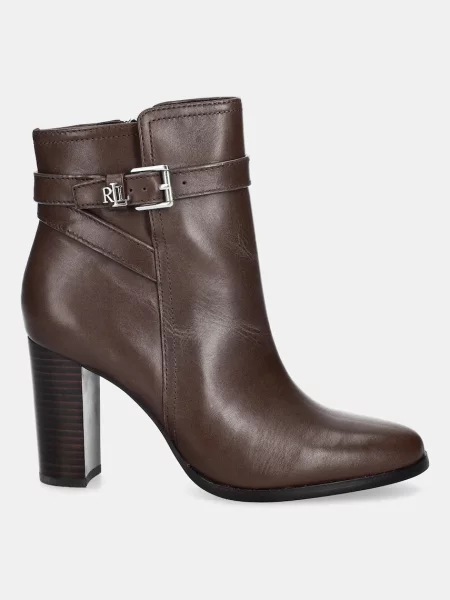 Кожаные ботинки Lauren Ralph Lauren коричневые