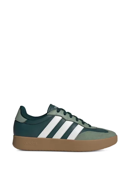 Велурени маратонки Adidas с връзки зелено