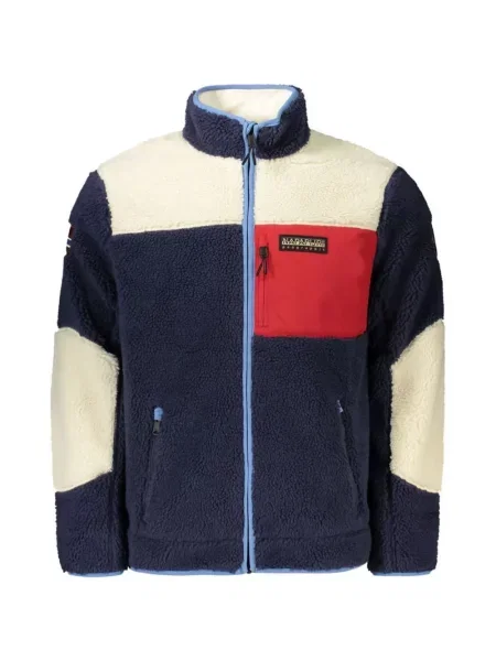 Geacă Napapijri din fleece albastru