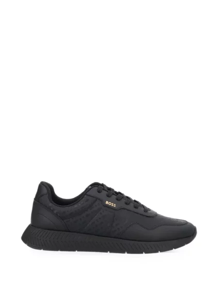 Sneakerși Boss cu imagine negru