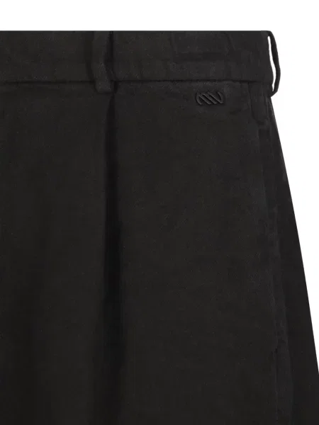 Pantaloni Massimo Osti Studio cu autograf negru