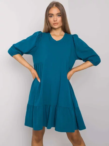 Oblekové šaty Fashionhunters modrá