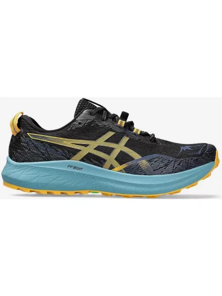Buty do biegania ASICS Fuji Lite 4 w kolorze czarno-niebieskim-żółtym 45 czarne