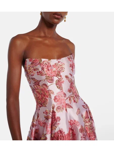 Rochie Markarian cu model floral roz