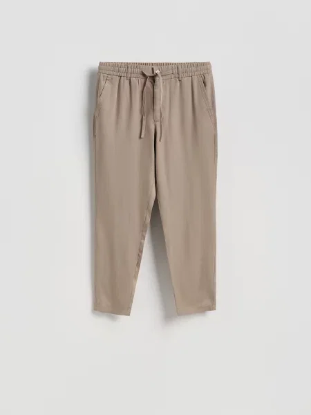 Reserved Штани з ліоцелу кавовий 
