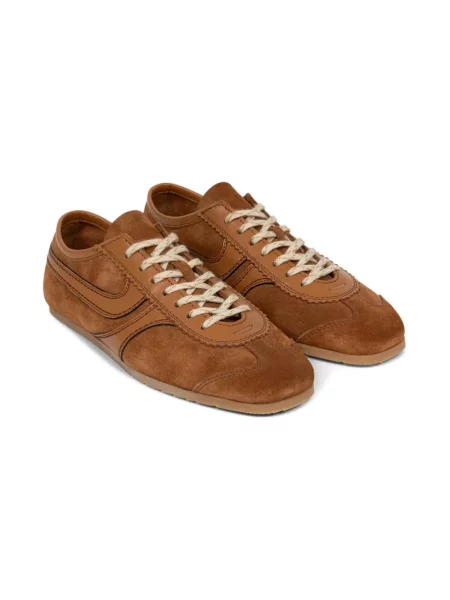 Sneakersy Dries Van Noten zamszowe brązowe