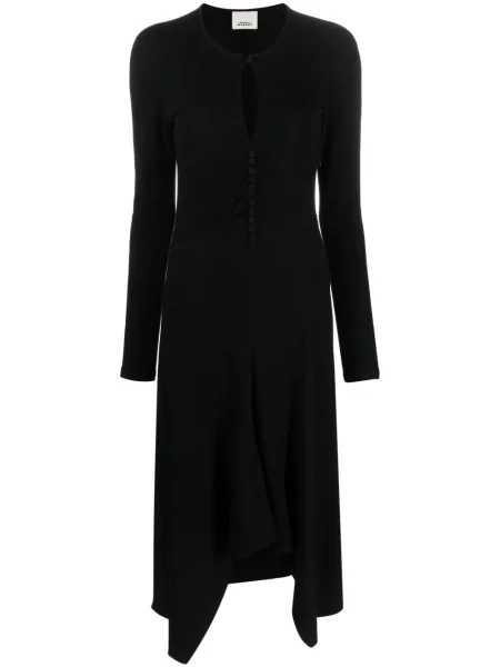 Rochie midi Isabel Marant până la genunchi de costum negru