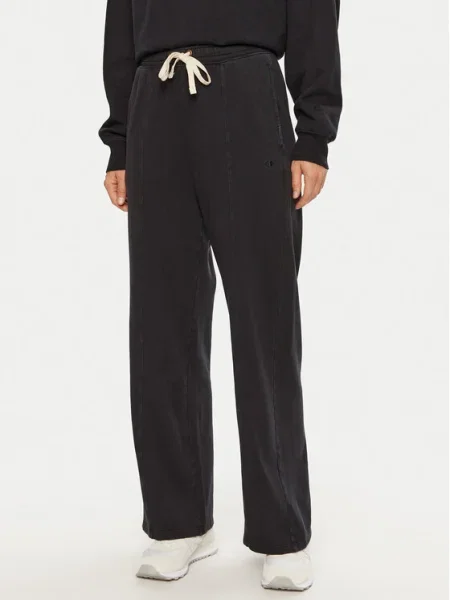 Champion Pantaloni trening Wide Leg negru