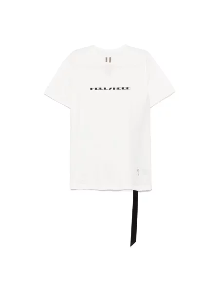 Koszulka Rick Owens z nadrukiem z okrągłym dekoltem biała
