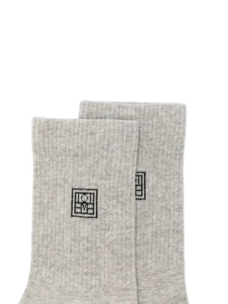 Șosete Toteme cu broderie gri