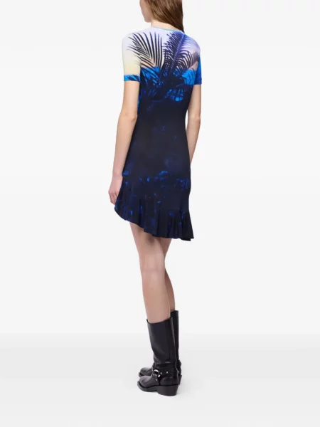 Rochie mini Rabanne cu imagine albastru