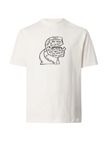 Karl Lagerfeld Tricou bej deschis negru