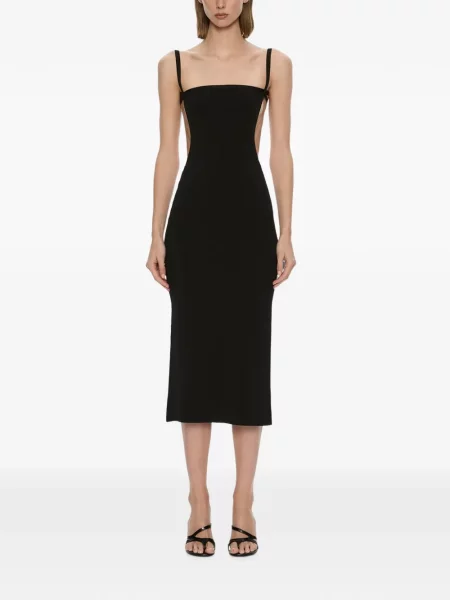 Rochie midi Christopher Esber tricotate negru