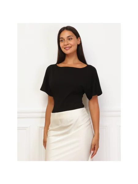 Top La Modeuse negru