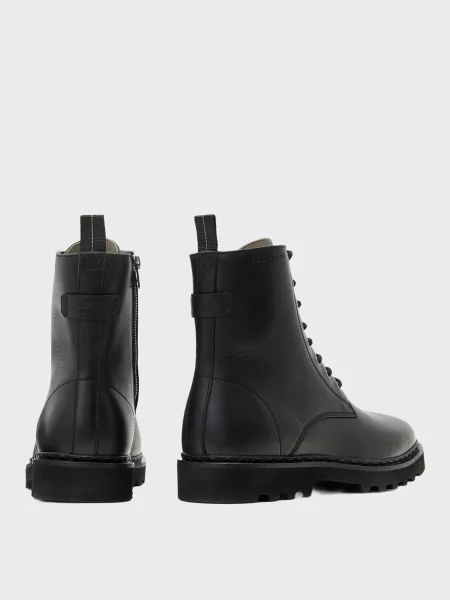 Кожаные ботинки Allsaints черные