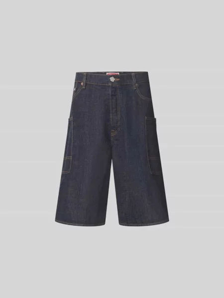 Szorty o kroju straight fit w optyce denimu Kenzo granatowe