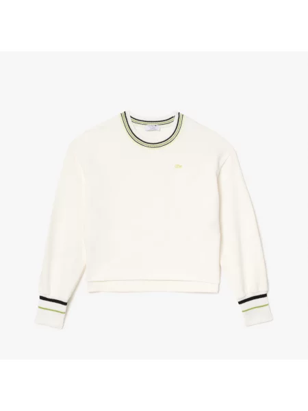 Lacoste Francuska Bluza Polarowa biała