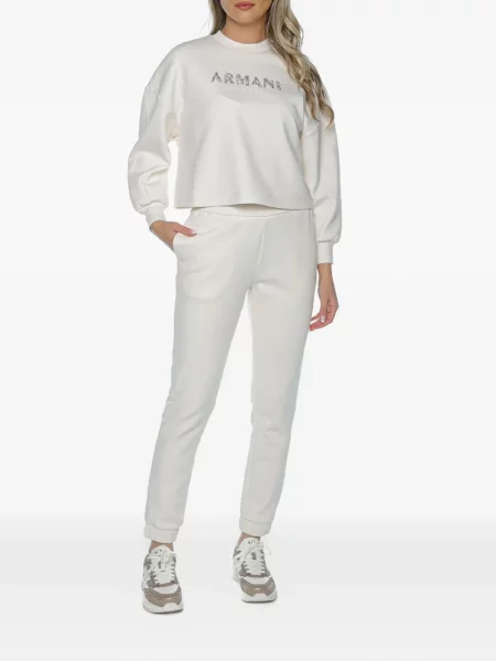 Futó nadrág Armani Exchange autogrammal fehér