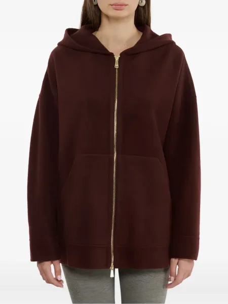 Pulover Max Mara cu glugă roșu