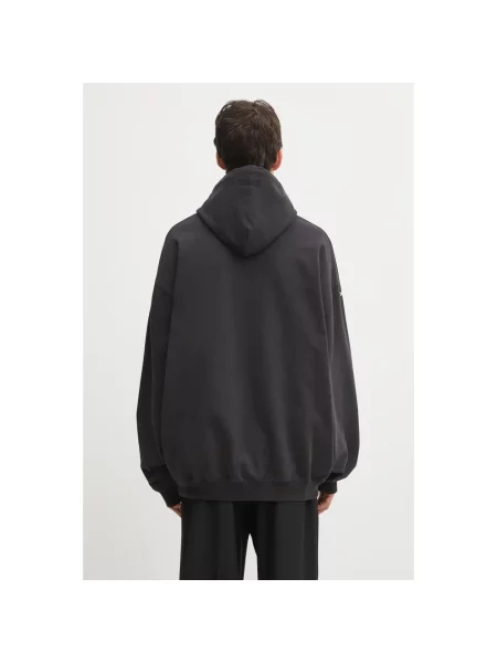 VETEMENTS bluza Cctv Oversized z kapturem z nadrukiem czarny