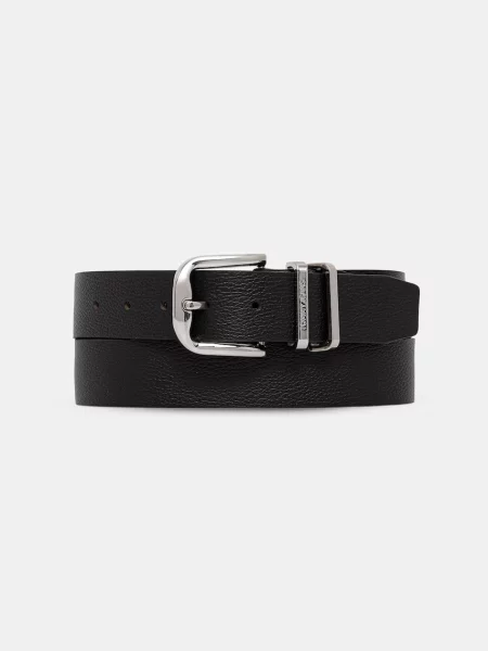 Tommy Jeans curea pentru bărbați din piele negru