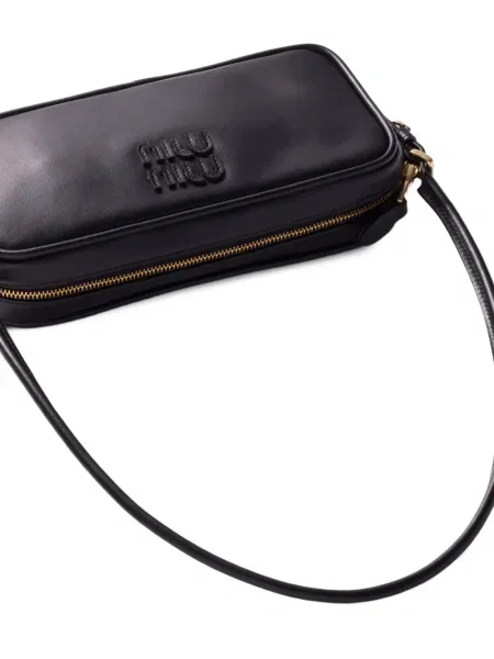 Geanta de piele Miu Miu din piele negru