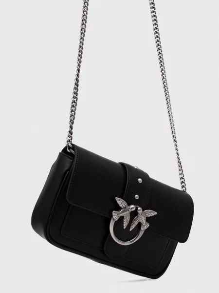 Шкіряна сумочка Pinko чорний