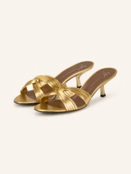 Giuseppe Zanotti Design Klapki gold złote