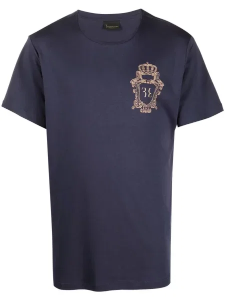 Tricou Billionaire cu broderie albastru