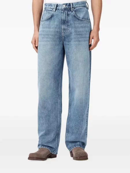 Blugi drepți Allsaints albastru