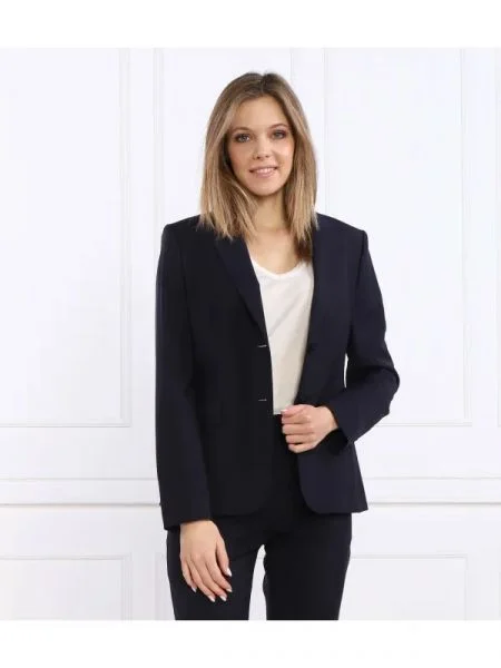 BOSS BLACK de lână sacou jarua negru