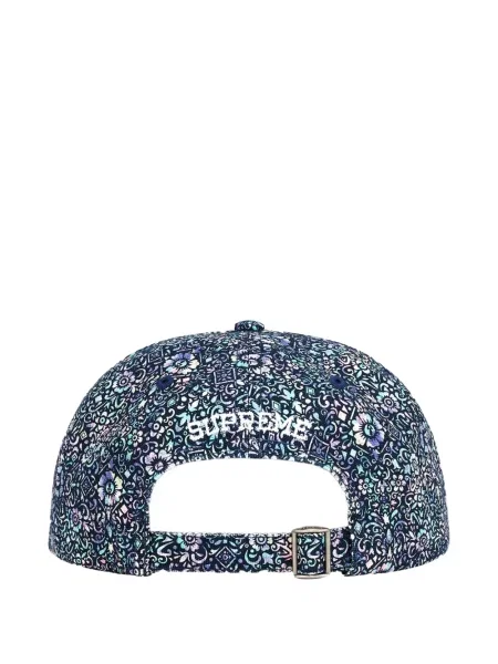 Șapcă Supreme cu model floral albastru